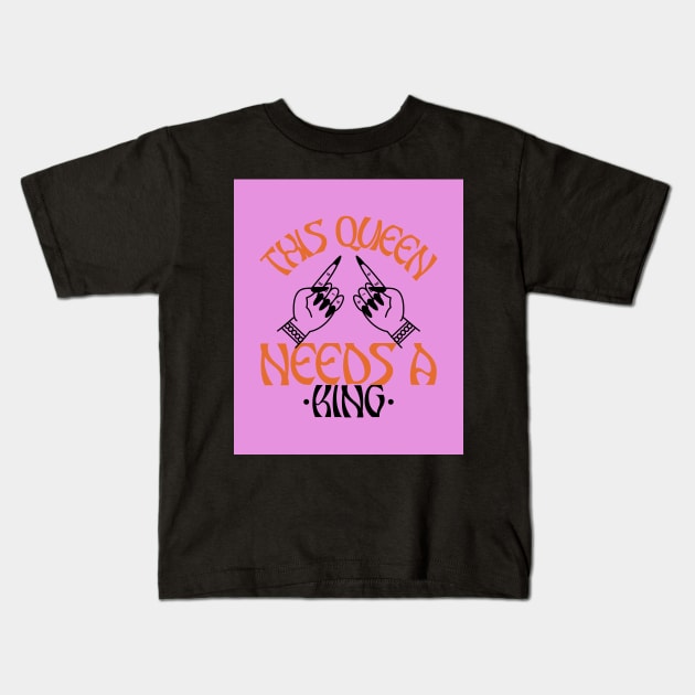 Single Queen Kids T-Shirt by Bougie Behavior